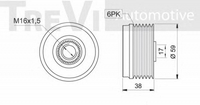 TREVI AUTOMOTIVE ap1063 -  Механизм свободного хода генератора
